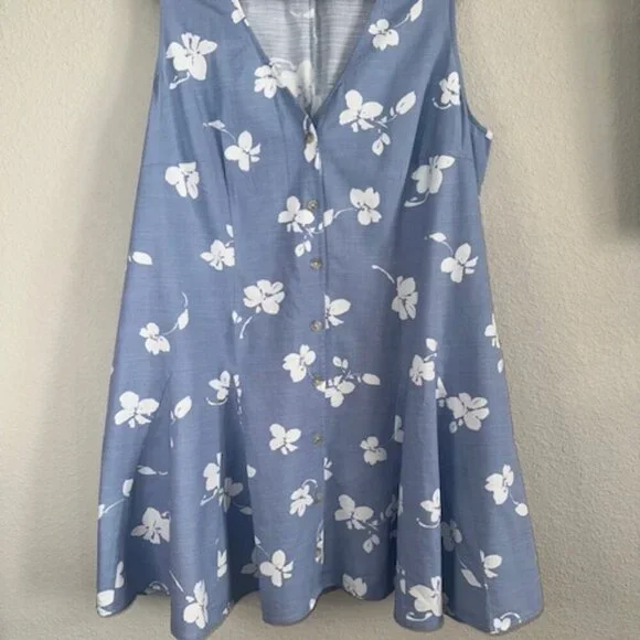 Universal Thread Blue Floral Midi Dress - Picture 2 of 8